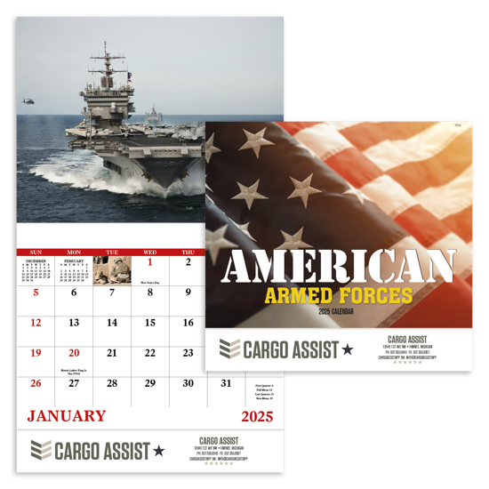 American Armed Forces Appointment Wall Calendar Stapled Calendar Company